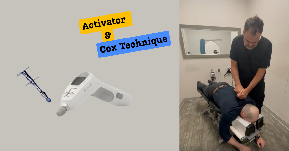 what is the activator and Cox technique in chiropractic